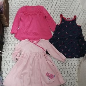 Bundle of 3 Girls 18-24 Month Lot of 2 Dress 1 Top DEAL 5 for $20